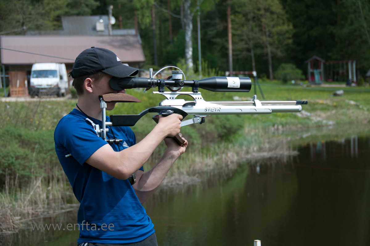 Rein Jr Reinu, Steyr LG 110 Field Target, Nikko Stirling Targetmaster 10-50x60